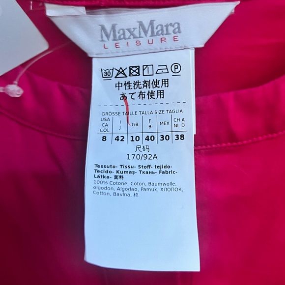 🆕 Max Mara Leisure Antique ROSE Leisure Sheree Drawstring Midi-Dress Cotton 8 - Picture 15 of 15